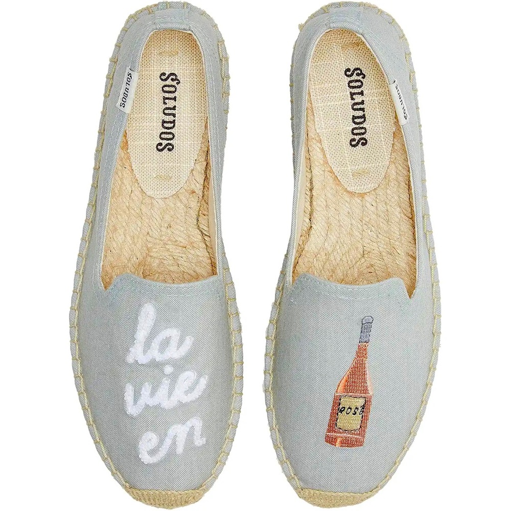 NEW Soludos La Vie En Rose’ Smoking Slipper Espadrilles